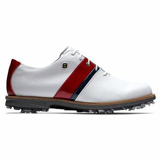 Scarpe Golf Footjoy Donna Premiere Series Spikes Bianche/Rosse/Blu Marino Italia HGE263457